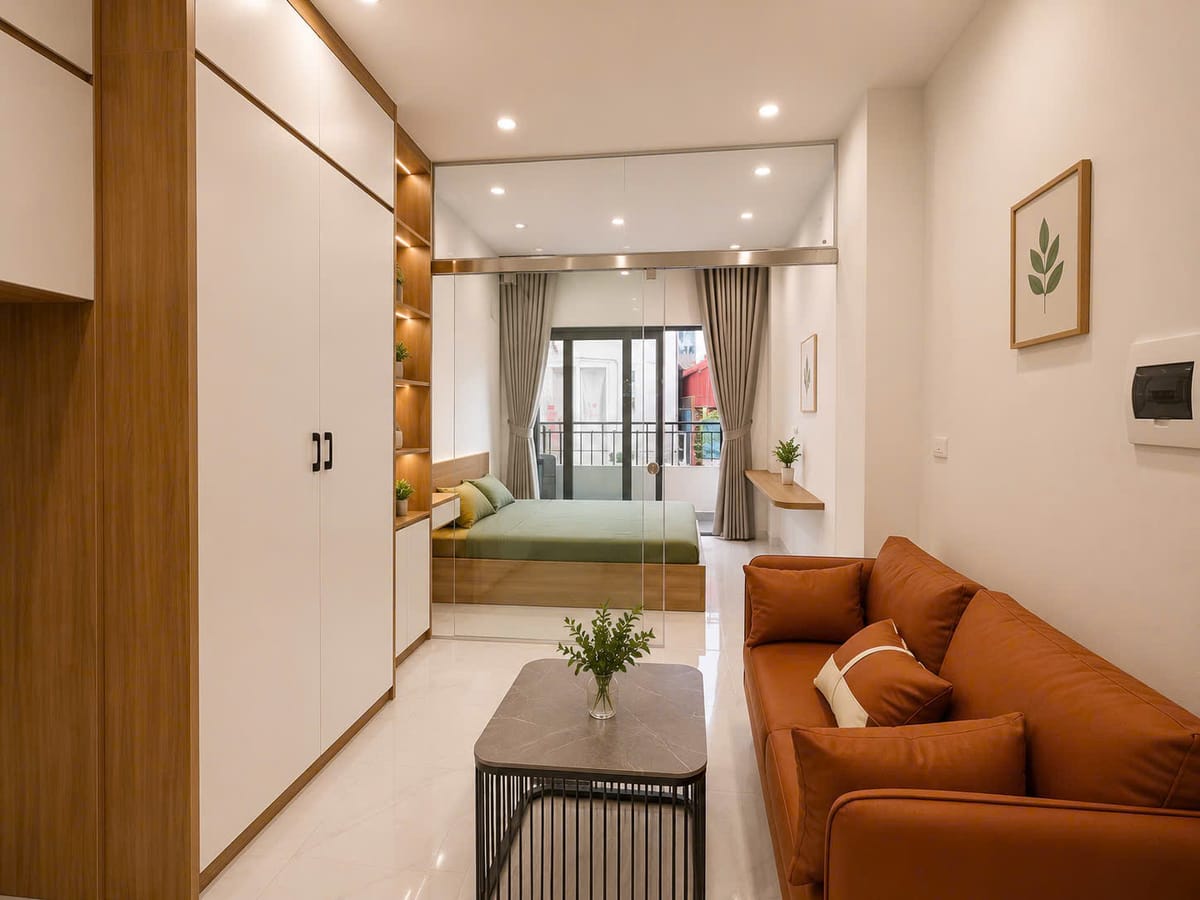 Studio/1 ngủ 1 khách full đồ Ngõ Lan Bá