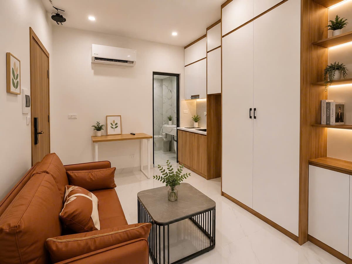 Studio/1 ngủ 1 khách full đồ Ngõ Lan Bá